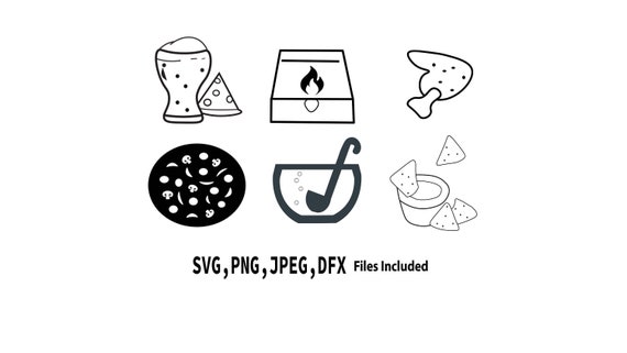 Pizza Party Svg Bundle Food Svg Pepperoni Pizza Clipart Etsy
