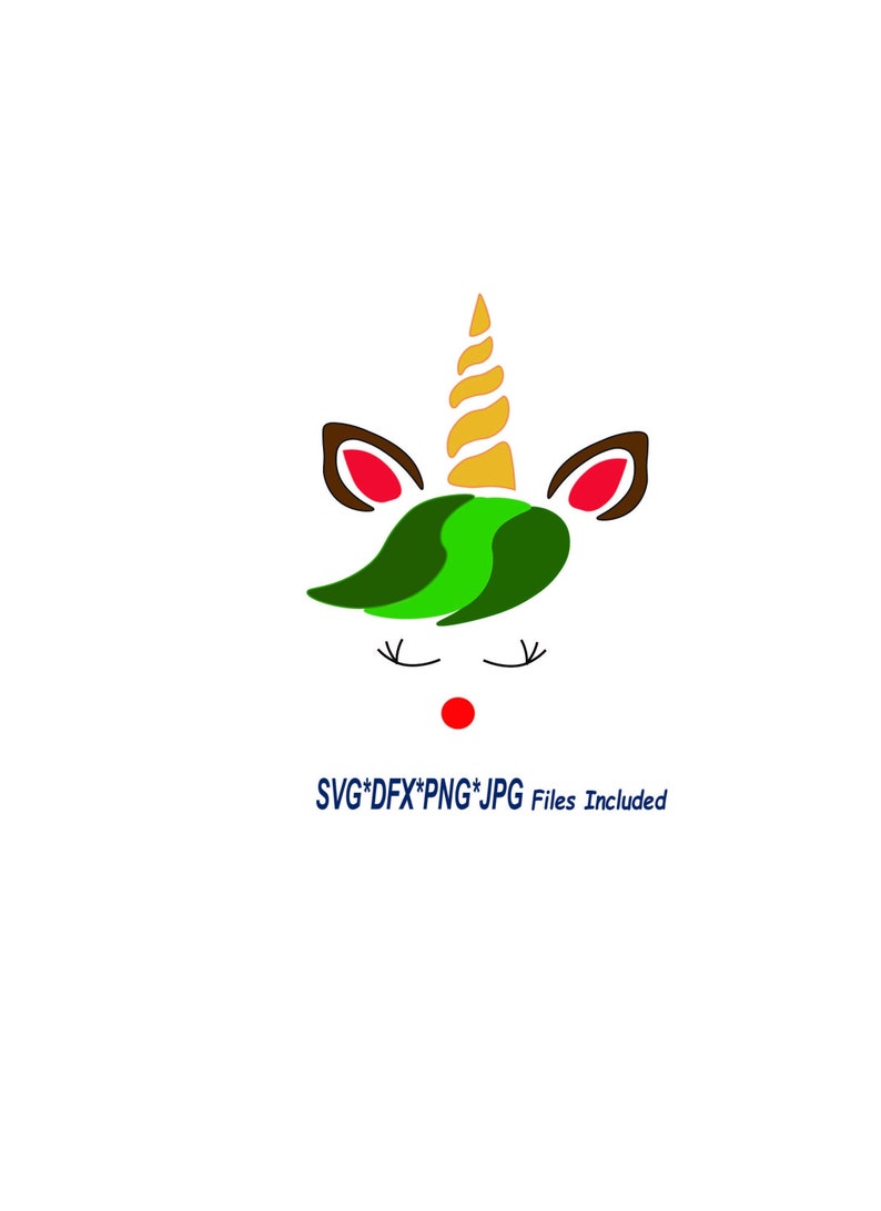 Unicorn Reindeer Svg Holiday Unicorn Download Unicorn Tree Etsy