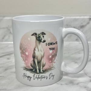 Whippet Mug, Greyhound Gift, Dog Valentines Mug, Whippet Mom, Valentine&#39;s Day Gift, Greyhound Coffee Mug, Whippet Valentine&#39;s Gift