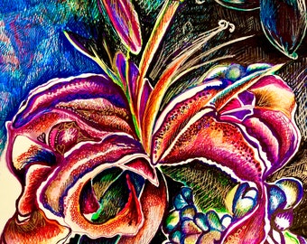 Asiatic Lily Swims with Mermaid