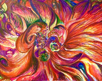 Orange Dahilias Bust Open