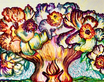 Double Flower Chalice Orange