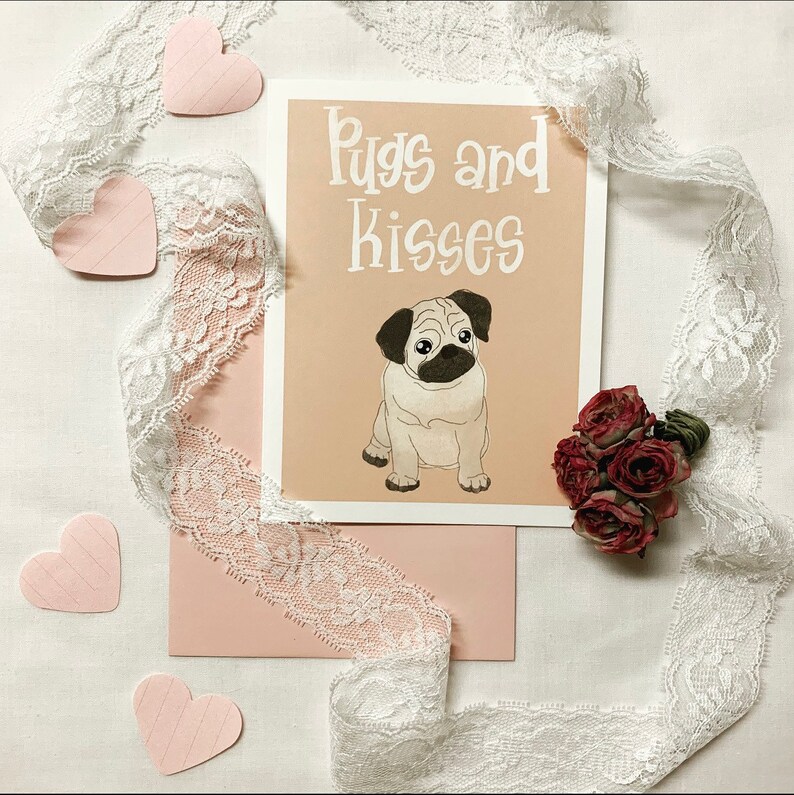 Valentines Day Dogthemed Greeting Card Etsy