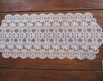 Chemin de table, tissu dentelle, vintage, nappe, napperon