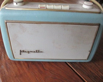 Radio portative, radio, accord, Pinguette 62, bleu clair, trouvaille de grenier, vintage, rare