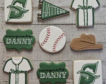 Baseball Theme Cookies, Game Day Treats, Senior night, Team favors, 1 Dozen