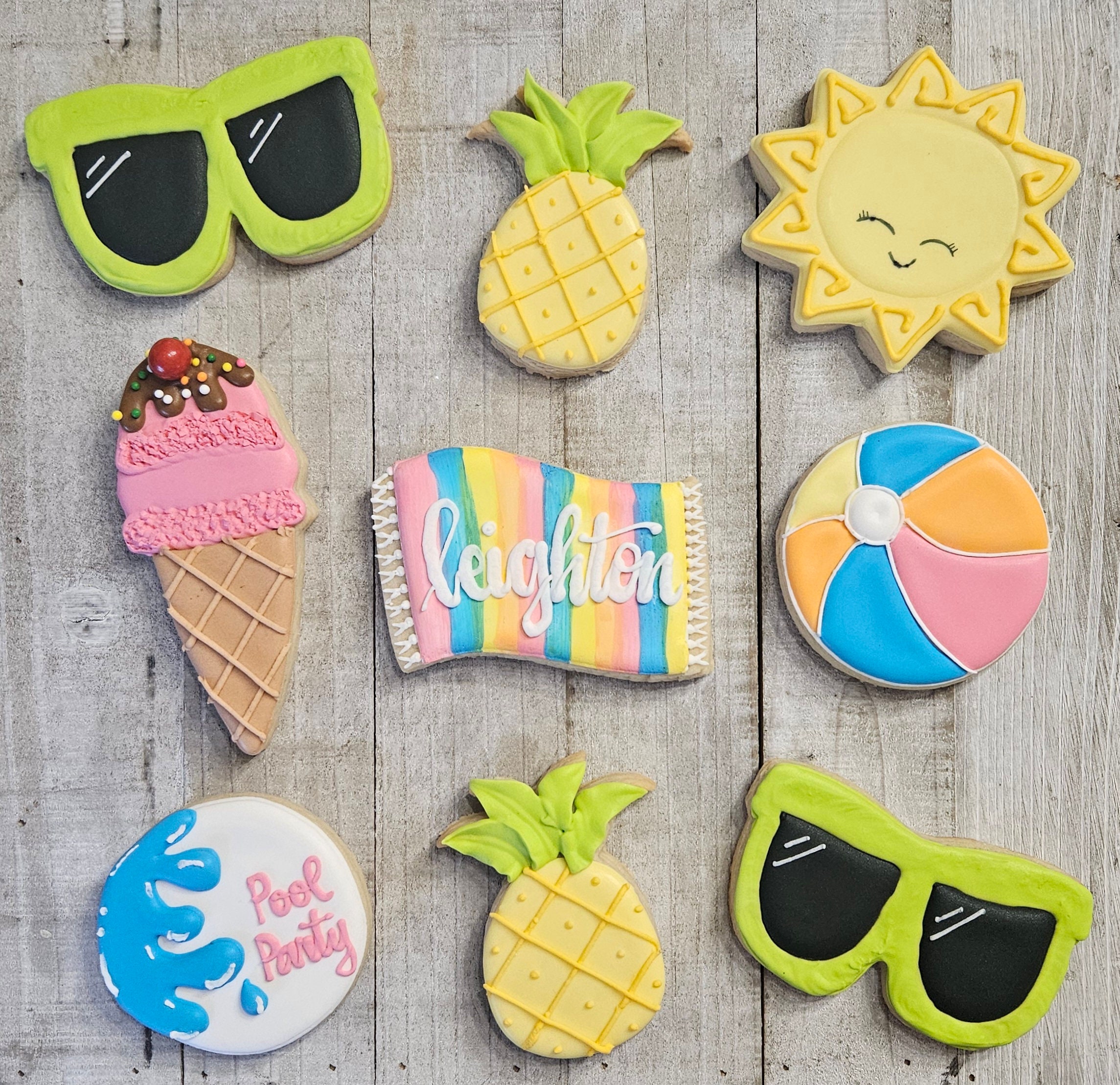 Pool Party, Pool Party cookies, Pool Party theme cookies, Pool cookies, Birthday party, pool theme cookies, Summer cookies, pool theme