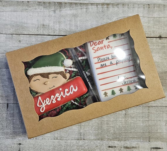 Elf on the shelf, I'm Back Cookies, Elf cookies, Dear Santa, Wish list cookies, Elf on the shelf cookies, Christmas cookies, Christmas, ELF