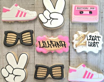 2 legit 2 quit themed birthday cookies, party favors, 1 dozen