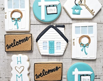 Housewarming Cookies, Welcome Home Gift, Real Estate, 1st time Home Buyers, SOLD, 1 Dozen