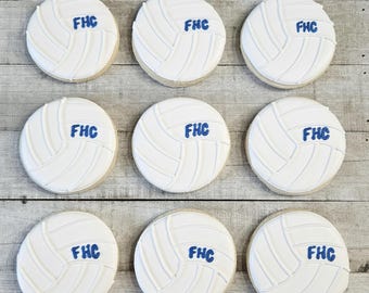 Volleyball Cookies, Team Party Favors, Senior Night, 1 Dozen