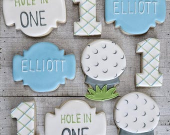 Hole in ONE theme, Golf birthday party, Favors, 1 dozen