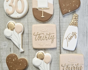 Birthday treats, Neutral color Cookies, 1 Dozen, party Favors