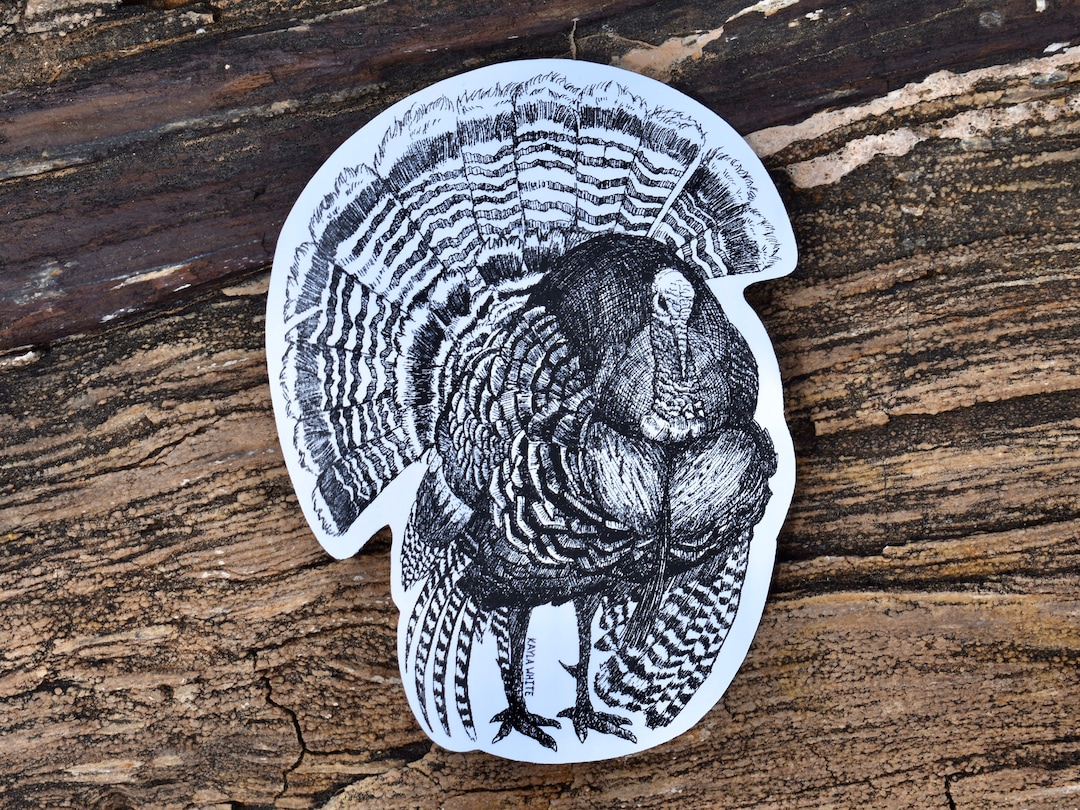 Turkey Exopy Sticker Wild Turkey Vinyl Sticker - Etsy