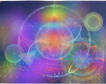 Symphony of Quantum Entanglement (60x80 Meditation Blanket)