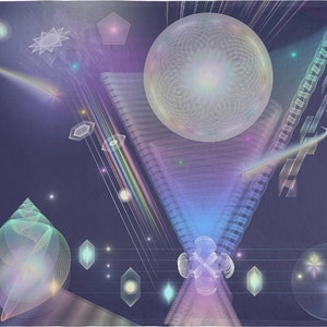 Symphony of Crystalline Visions (60x80 Meditation Blanket)