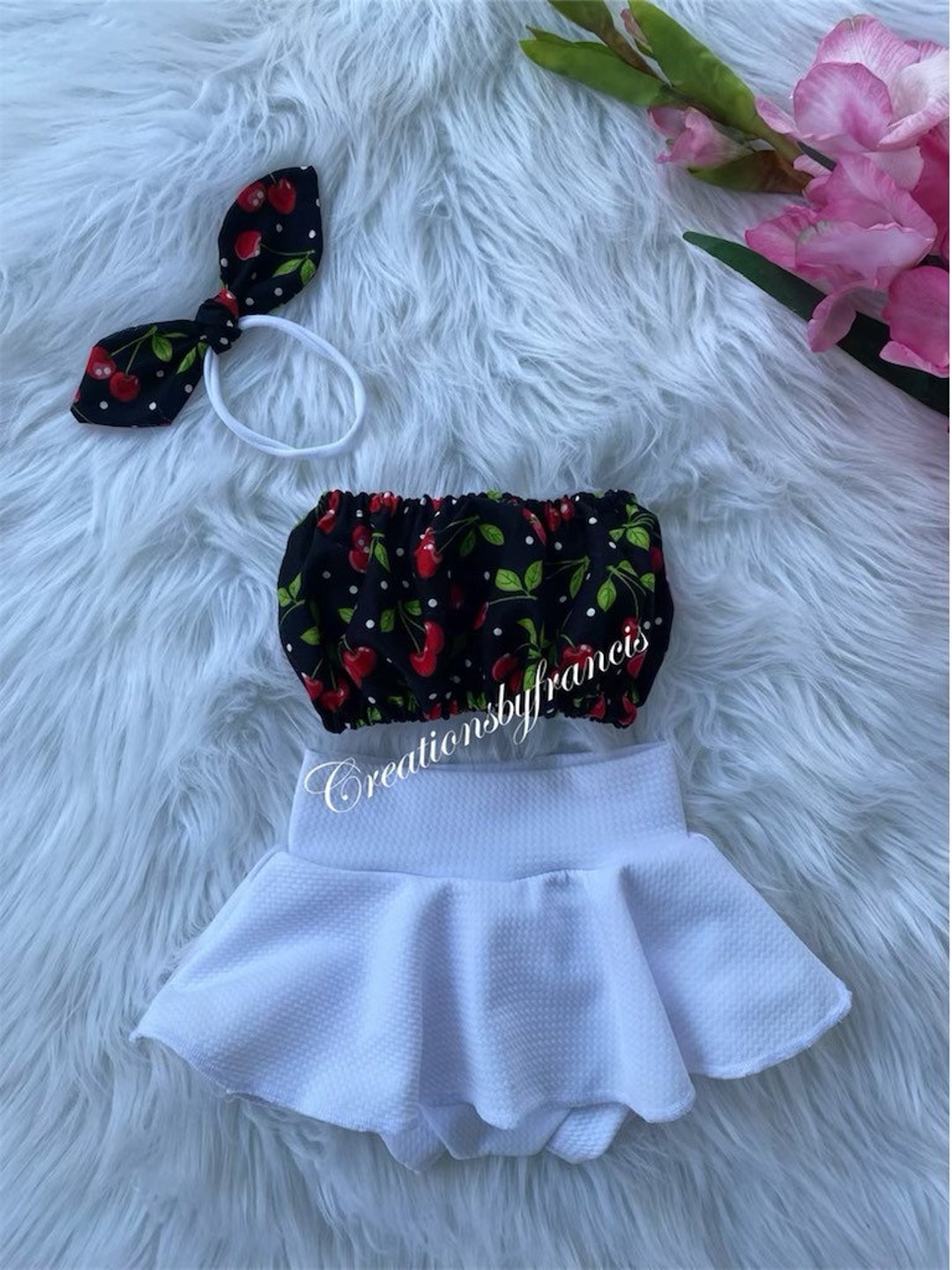 Baby Tube Tops Cherry Top Cherry Tube Top Baby Halter Crop Etsy