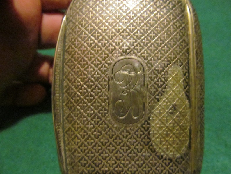 74.3 grams See Below Monogrammed AS IS No Maker Mark Vintage Sterling Silver Hinged JewelryTrinketRing Box