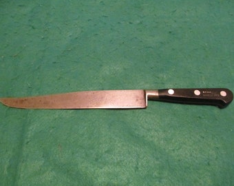 Vintage SABATIER Four Star Elephant Carbon Steel Slicer Knife - 7 3/4” Blade - Made in France - Good Condition