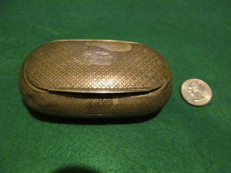 74.3 grams See Below Monogrammed AS IS No Maker Mark Vintage Sterling Silver Hinged JewelryTrinketRing Box