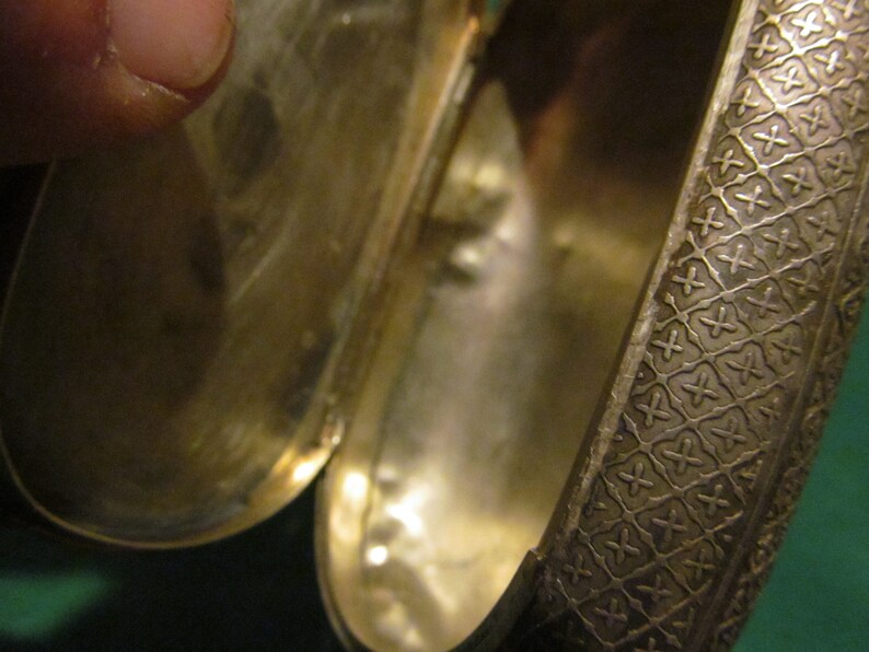 74.3 grams See Below Monogrammed AS IS No Maker Mark Vintage Sterling Silver Hinged JewelryTrinketRing Box