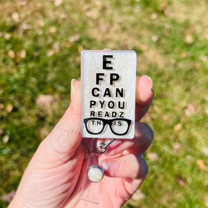 Eye Chart Badge Reel