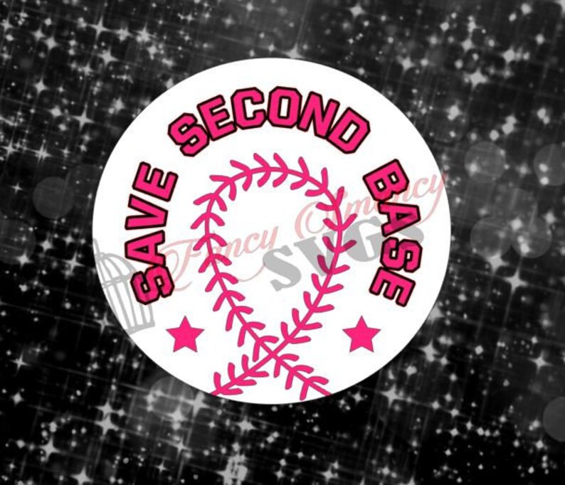 Download Save Second Base Pink Laces Breast Cancer Awareness Baseball Shirt Design Cutting Cut File Silhouette Cricut Vinyl Download Svg File Only Clip Art Art Collectibles Sultraline Id