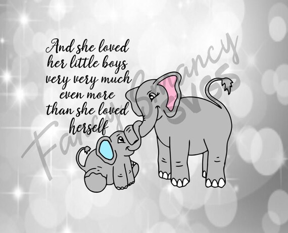 She Loved Her Little Boys More Than Herself Elephant Decal Etsy