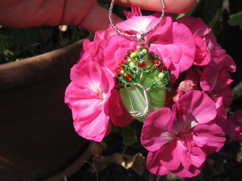 Wirework Life Tree Necklace with Pendant image 1