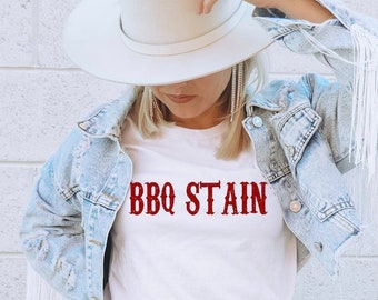 BBQ Stain on my white t-shirt - Tim McGraw - Something Like That - Country Shirt Country Music - Tim McGraw Tour