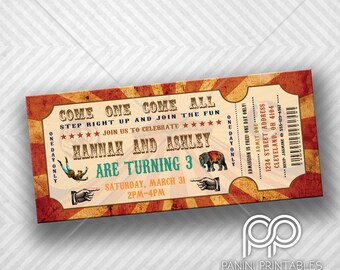 Carnival Invitation - Carnival Birthday Invite - Circus Birthday Invitation - Vintage Carnival Invitation