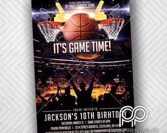 Nba Invitation Etsy