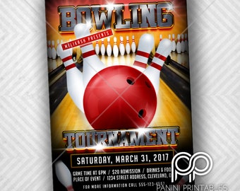 Bowling Invitation - Bowling Tournament - Bowling Party - Bowling Night - Bowling Birthday Party -
