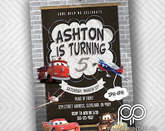 Cars Birthday Invitation - Disney Cars Birthday Invite - Printable Disney Cars 3 Birthday Invitation - Lightning McQueen Birthday Invitation