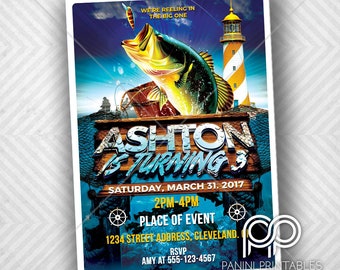 Fishing Invitation - Fishing Birthday Invitation - Fishing Birthday Party - Fishing Invite