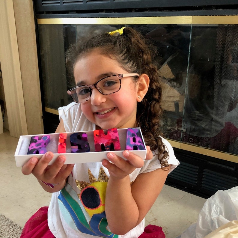 Name Crayon Custom Name Personalized Crayon Letters Kids Gifts Teacher Gifts