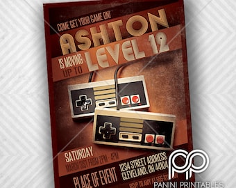 Video Game Invitation - Gaming Invitation - Video Game Birthday Party - Game Truck