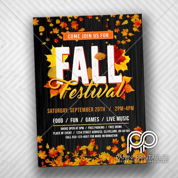 Fall Festival Invitation - Fall Festival Flyer - Harvest Festival - Fall Fair - Fall Festival - Church Event