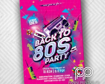 80s Party - Decades Party - 80s Birthday Party - Back to the 80s - 80s Birthday Invite - 80s Invitation