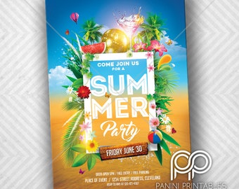 Invitación de fiesta de verano - fiesta de cumpleaños de verano