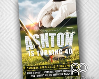 Golf Birthday Invitation - Golf Tournament Invitation - Golf Birthday Party - Golf Party Ideas