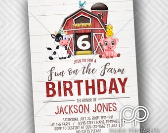 Farm Birthday - Farm Invitation - Zoo Invitation - Farm Party - Petting Zoo Birthday - Animal Birthday - Wild One