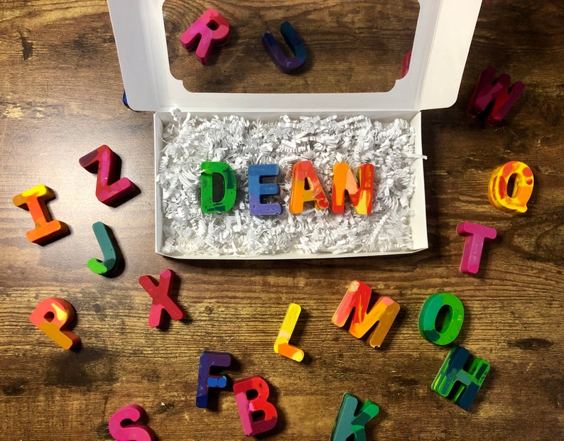 name crayon custom name crayon letters kids gifts etsy