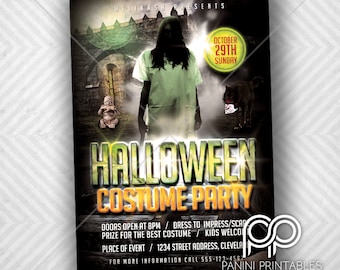 Halloween Invitation - Halloween Flyer - Halloween Costume Party - Scary Halloween Invite - Haunted House