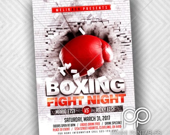 Boxing Invitation - Fight Night Invitation - Boxing Party - Fight Night Party - Boxing Birthday Party