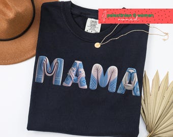 MAMA Tatreez Patterned Shirt - Short and Long Sleeve - Comfort Color