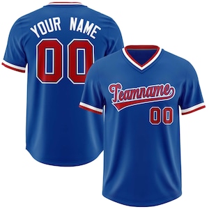 Camiseta de béisbol bordada con cuello en V personalizada: Uniforme de equipo personalizado