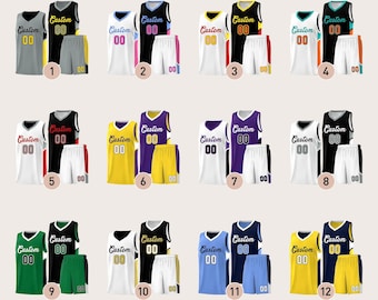 KXK Custom Gradient Patttern Double Side Sports Uniform Basketball Jersey，Team Sports Uniform, Gift for Basketball Player, Boyfriend Gift