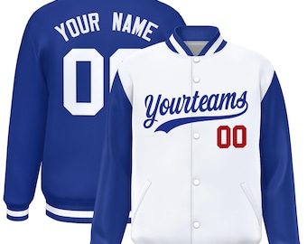 KXK Custom Varsity Baseball Jacket: Stitched Name & Number, Personalized Letterman Bomber