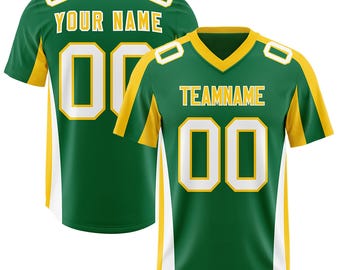 Maglia da calcio personalizzata con nome della squadra, numero, logo, unisex, per adulti e giovani, maglia da calcio personalizzata